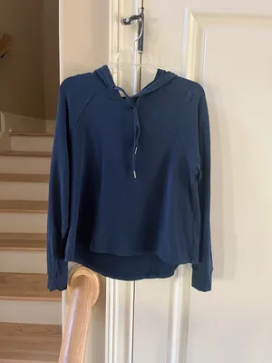 Comfy French Terry Navy Blue Pullover Size M thumbnail 2
