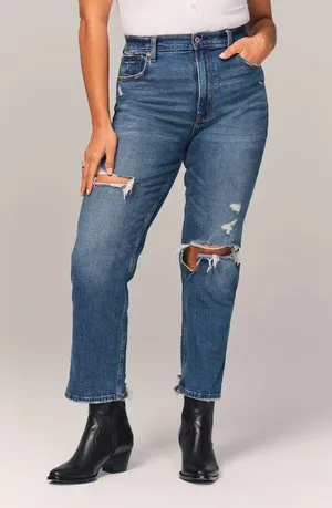 Ankle Straight Ultra High Rise Jean thumbnail 1