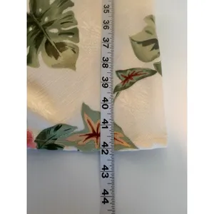 Iolani Hawaii Vintage‎ Tropical Floral Rayon Jacquard Midi Dress XL Cream Pink thumbnail 7