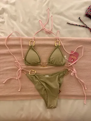 NWT NEVER WORN Strawberry Milk Mob Safari Bikini Set Medium Top Medium Bottoms thumbnail 3