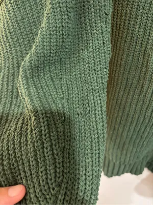 Aerie Chenille Feels Sweater Mock Neck Oversized Medium Cozy Warm Ribbed thumbnail 7
