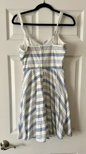 Altar'd State Blue and White Striped Pocket Sundress thumbnail 2