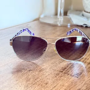 Kate Spade Dalia 2/S Aviator Sunglasses Womens Silver Purple‎ Gradient thumbnail 9
