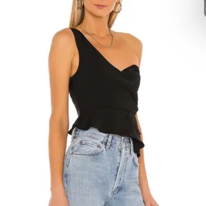 Revolve Superdown Top Black Asymmetrical thumbnail 2
