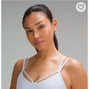 Lululemon Athletica White Strappy Sports Bra thumbnail 4