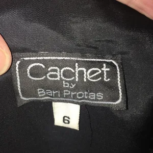 Cachet by Bari Protas black with cream embroidered floral blazer thumbnail 4