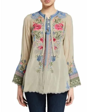“Millie” Blouse. *sold out in stores* $260 MSRP. Wheat Color. NWT thumbnail 12