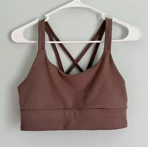 90 Degree by Reflex Strappy Longline Sports Bra Mauve Fits M thumbnail 1
