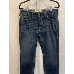 Ariat Real Straight Icon Jeans - Womens Size 31R - Blue thumbnail 2