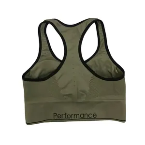 Calvin Klein Performance Green Black Medium Impact Racerback Sports Bra Medium thumbnail 2