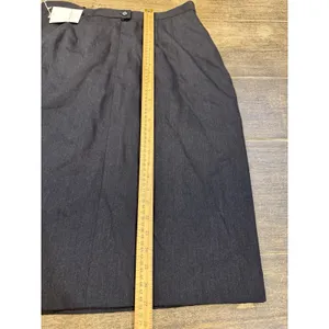 Vintage Dead‎ stock Carlisle Wool Gray Pencil Midi Skirt Size 16 Faux Wrap thumbnail 8