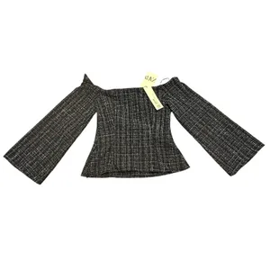 Zara Women's Long Sleeve Top Blue and White Size XS thumbnail 2