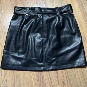 NWT 7 for all mankind leather skirt large thumbnail 6