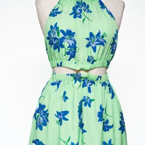 Likely Karrica Maxi‎ Dress Blue Floral Cut Out Print thumbnail 9