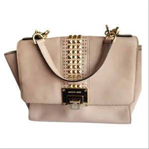 Michael Kors Tina studded shoulder bag in ballet pink saffiano leather thumbnail 2