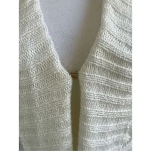 Lilly Pulitzer Cream Front Clasp Open Front Cardigan Sweater M thumbnail 11