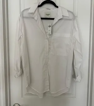 Abercrombie Oversized Poplin Shirt thumbnail 1