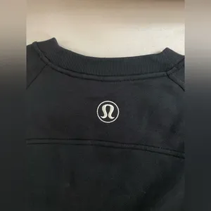 Lululemon NWT Scuba Oversized Pullover Wordmark Black Light Ivory Size M L thumbnail 12