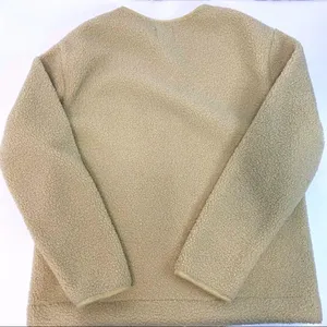 Joie Collarless Teddy Sherpa Snap Front Jacket Tan thumbnail 2