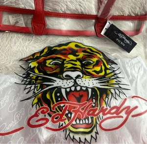 Ed Hardy Clear PVC Tattoo Tiger Carry All Tote With Matching Wallet thumbnail 6