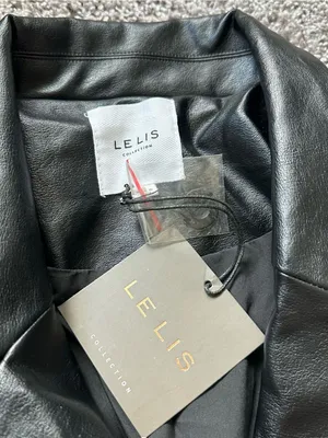 Le Lis Black Faux Leather Button-Front Jacket thumbnail 4