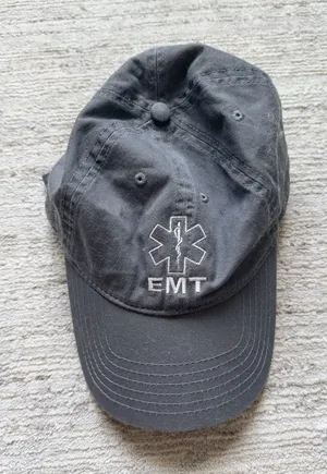EMT Embroidered Gray Baseball Cap thumbnail 1