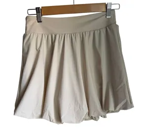 Old Navy High Rise Sleek Tech Go-Dry Bubble Skort Small Cream Tennis Golf thumbnail 1