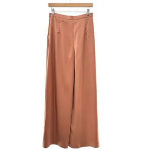 FATE 2pc Satin‎ Cropped Wrap Blazer & Wide Leg Pant Set Brown Medium Large NWT thumbnail 6