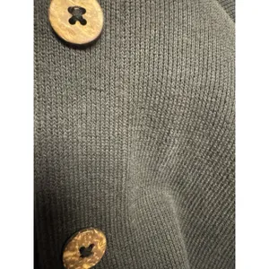 Caribbean Joe Women's Black With Wooden Buttons Hoodie Size Medium‎ thumbnail 4