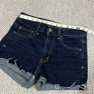 American Eagle Outfitters Women's Dark Blue Denim Shorts thumbnail 4