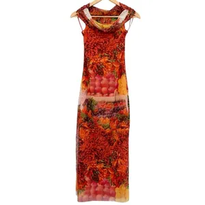 Zara Off Shoulder Dress Chili Pepper Bodycon Dress Small NWT thumbnail 2