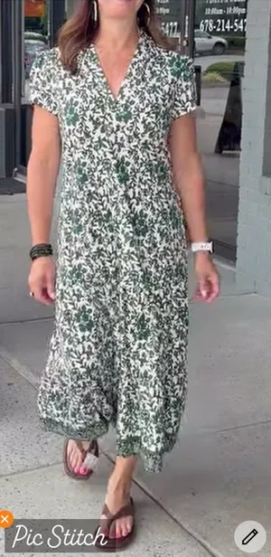 Jude Connally Floral Tiered Midi Dress thumbnail 1