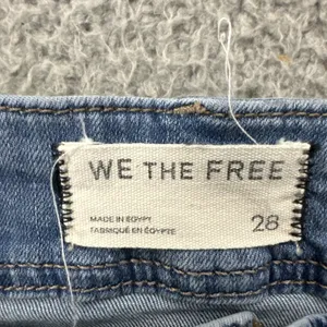 Free People Libre High Rise Wide Leg Denim Jeans Stretch Boho Women's 28 x 31 thumbnail 4