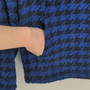 Lulu B Women's Blue Black Houndstooth Jacket Size Small Long Sleeve Button Front thumbnail 8