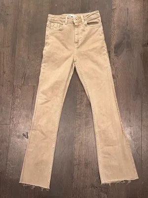 ZARA Crop Flare Jeans thumbnail 1