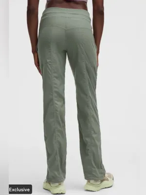lululemon athletica Olive Green Drawcord Wide-Leg Track Pants thumbnail 2