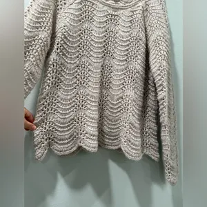 American Eagle Outfitters Cream Knit Sweater thumbnail 5