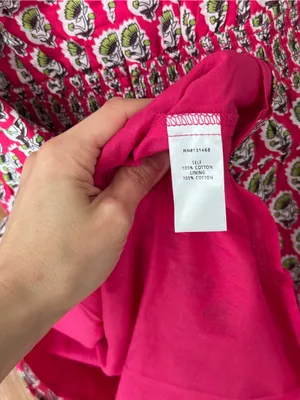 NWT Avara block print mini dress ruffle flutter sleeve floral pockets makayla thumbnail 7