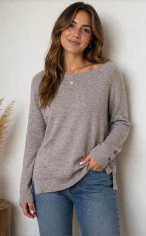 Sweet Romeo Gray Crew Neck Sweater thumbnail 1