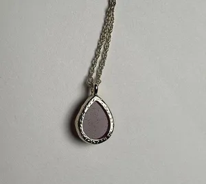 Kendra Scott Purple Pendant Silver Tone Necklace Adjustable Length NWT thumbnail 10
