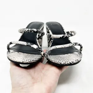[A New Day] Snake Print Snakeskin Faux Leather Strappy Chunky Block Heels Sz 10 thumbnail 4