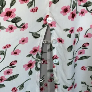 BEACH PARTY floral maxi dress smocked stretchy waist tassel strings size XXL thumbnail 11