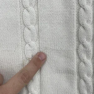 Vintage BOAST USA‎ Cream Cable Knit V Neck Sleeveless Vest Sweater Top Women's S thumbnail 6