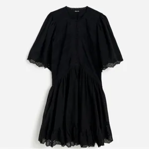 NWT Madewell Black Eyelet Flutter Sleeve Mini Dress in‎ Cotton Size 00 thumbnail 11