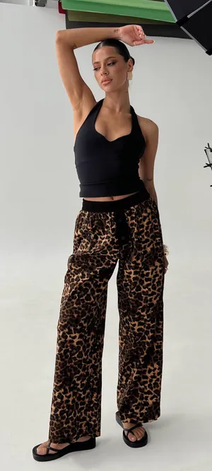 Princess Polly, leopard print boxer pants thumbnail 1