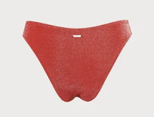 BERLOOK Red Lurex Bikini Bottom ONLY 64 Size L thumbnail 5