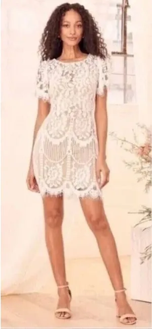 Lulus White Lace Dress thumbnail 1