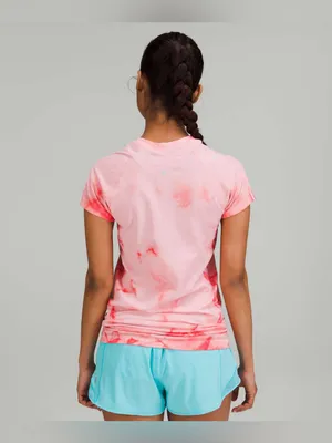 Lululemon Swiftly Tech Short Sleeve Shirt 2.0 Marble‎ Dye Raspberry Cream 4 thumbnail 2
