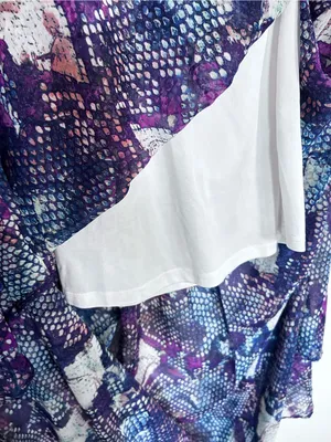 NWT Windsor Purple Snakeskin Print Crisscross Back Slit Leg Maxi Dress Small thumbnail 6