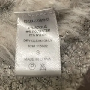 Lush gray and ivory striped sweater thumbnail 3
